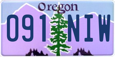 OR license plate 091NIW