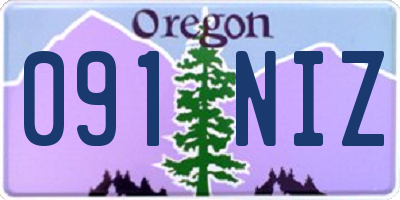 OR license plate 091NIZ