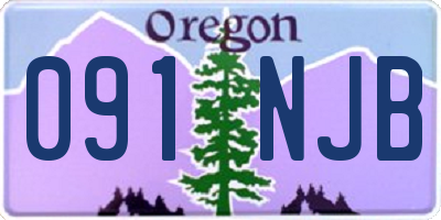 OR license plate 091NJB