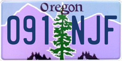 OR license plate 091NJF