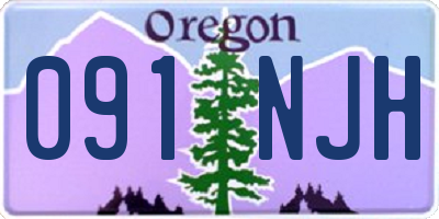 OR license plate 091NJH