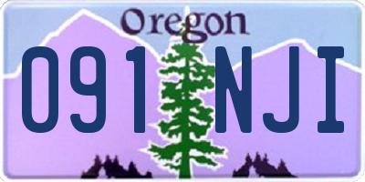 OR license plate 091NJI