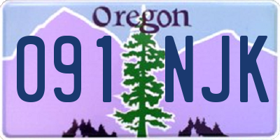 OR license plate 091NJK