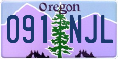 OR license plate 091NJL