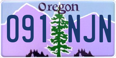 OR license plate 091NJN