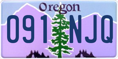 OR license plate 091NJQ