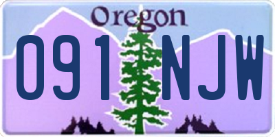 OR license plate 091NJW