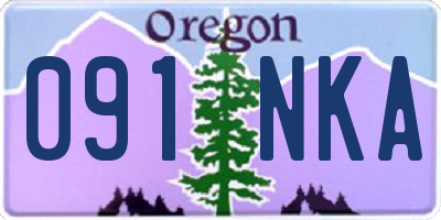 OR license plate 091NKA