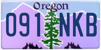 OR license plate 091NKB