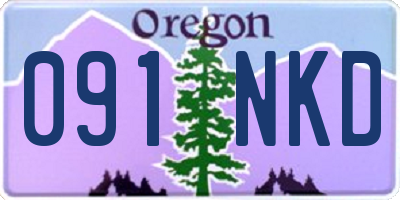 OR license plate 091NKD