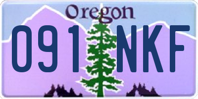 OR license plate 091NKF
