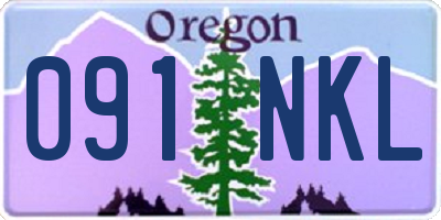 OR license plate 091NKL