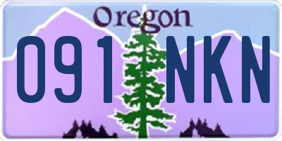 OR license plate 091NKN