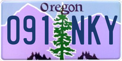 OR license plate 091NKY