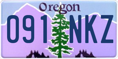 OR license plate 091NKZ