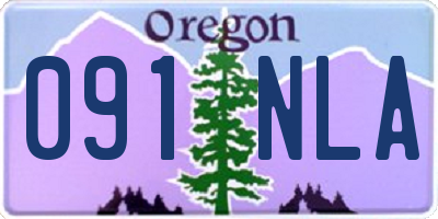 OR license plate 091NLA