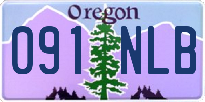 OR license plate 091NLB