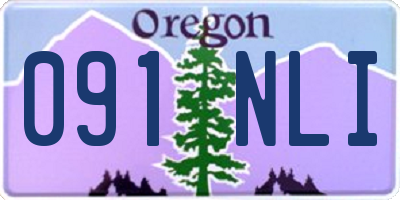 OR license plate 091NLI