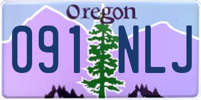 OR license plate 091NLJ