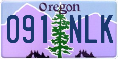 OR license plate 091NLK