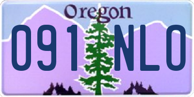 OR license plate 091NLO