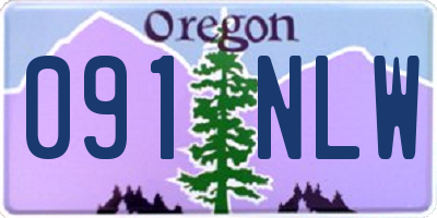 OR license plate 091NLW
