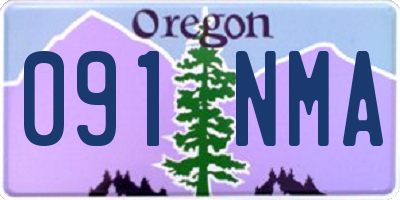 OR license plate 091NMA