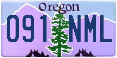 OR license plate 091NML