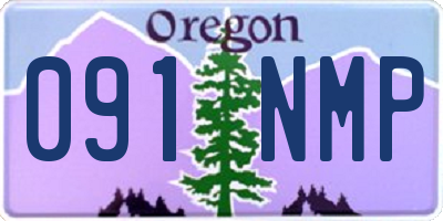OR license plate 091NMP