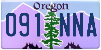 OR license plate 091NNA