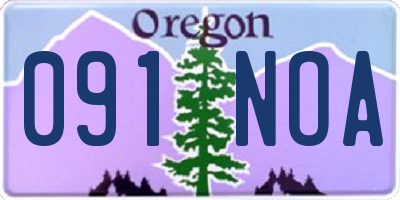 OR license plate 091NOA