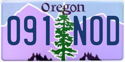 OR license plate 091NOD