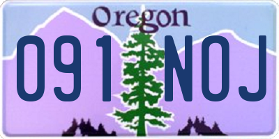 OR license plate 091NOJ