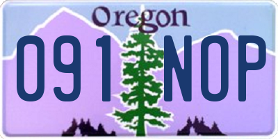 OR license plate 091NOP