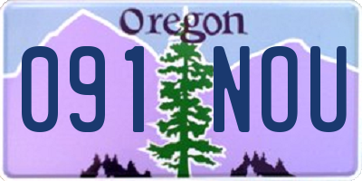 OR license plate 091NOU