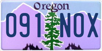 OR license plate 091NOX