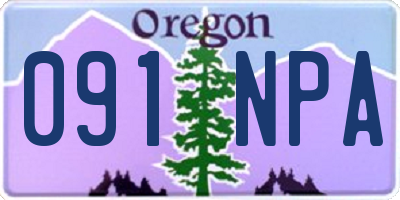 OR license plate 091NPA