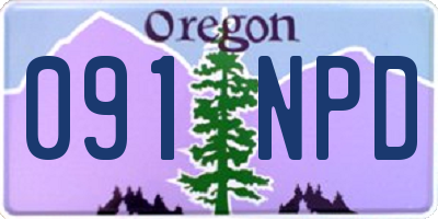 OR license plate 091NPD