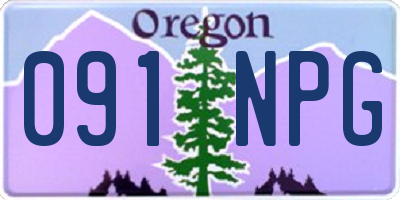 OR license plate 091NPG