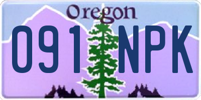 OR license plate 091NPK