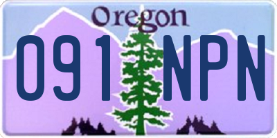 OR license plate 091NPN