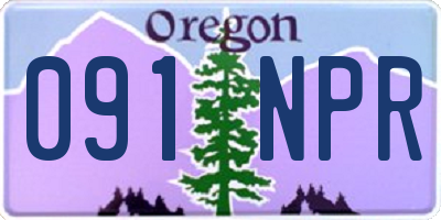 OR license plate 091NPR
