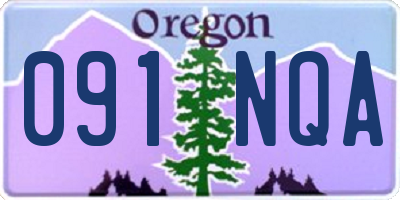 OR license plate 091NQA