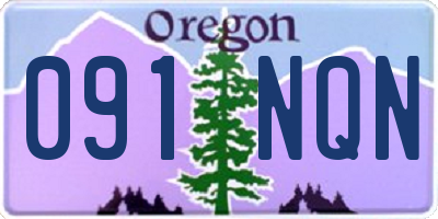 OR license plate 091NQN