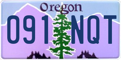 OR license plate 091NQT