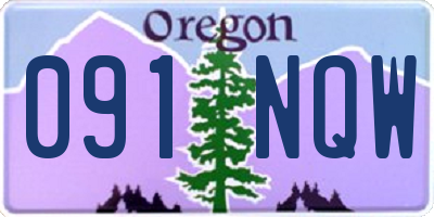 OR license plate 091NQW
