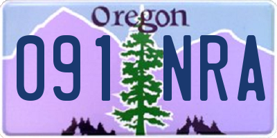 OR license plate 091NRA