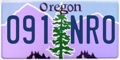 OR license plate 091NRO