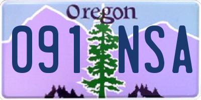 OR license plate 091NSA
