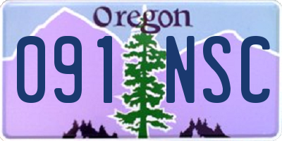 OR license plate 091NSC